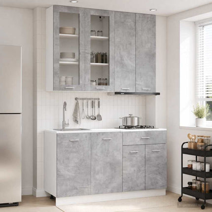 Köksenhet LYON 4 pcs Betonggrå Konstruerat trä
