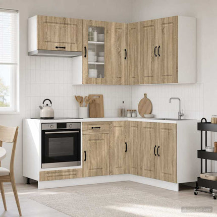 Köksenhet KALMAR 8 pcs Sonoma-ek Konstruerat trä