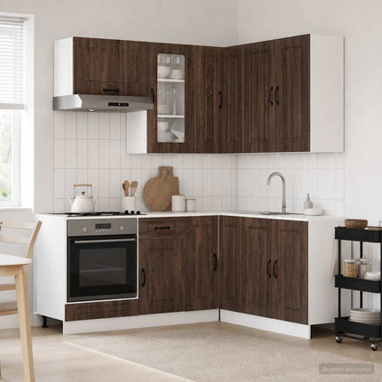 Köksenhet KALMAR 8 pcs Brun ek Konstruerat trä