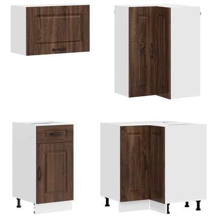Köksenhet KALMAR 8 pcs Brun ek Konstruerat trä