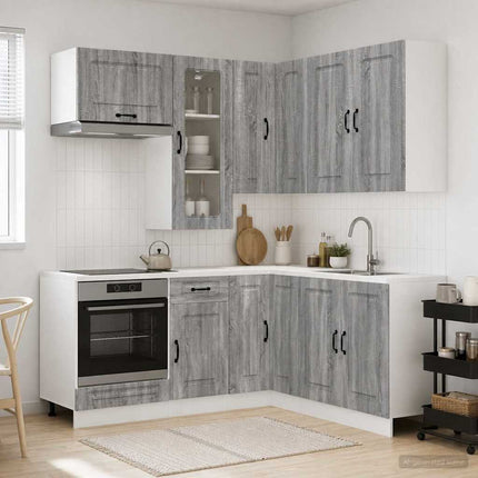 Köksenhet KALMAR 8 pcs Grå Sonoma Konstruerat trä