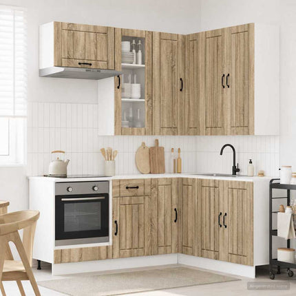 Köksenhet LUCCA 8 pcs Sonoma-ek Konstruerat trä