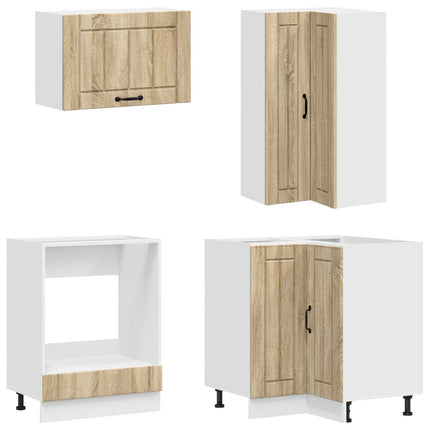 Köksenhet LUCCA 8 pcs Sonoma-ek Konstruerat trä