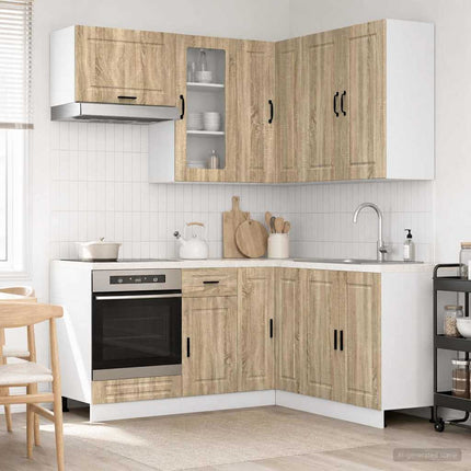 Köksenhet PORTO 8 pcs Sonoma-ek Konstruerat trä
