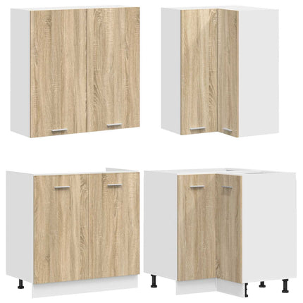 Köksenhet LYON 8 pcs Sonoma-ek Konstruerat trä