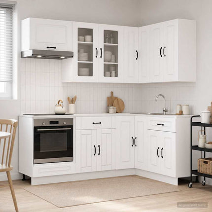 Köksenhet KALMAR 8 pcs Vit Konstruerat trä