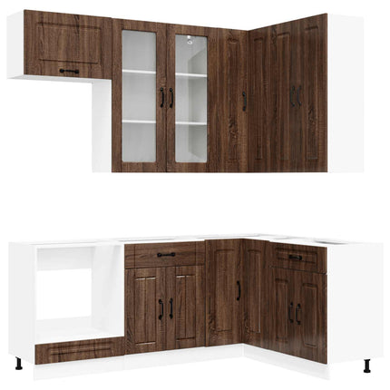 Köksenhet KALMAR 8 pcs Brun ek Konstruerat trä