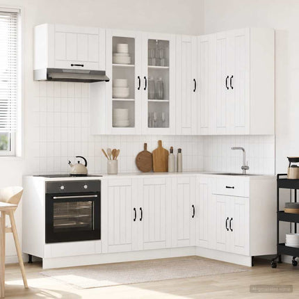 Köksenhet LUCCA 8 pcs Vit högglans Konstruerat trä