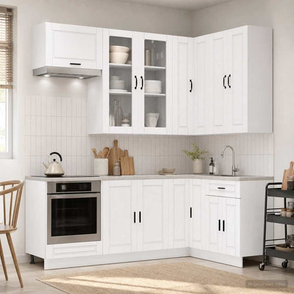 Köksenhet PORTO 8 pcs Vit Konstruerat trä