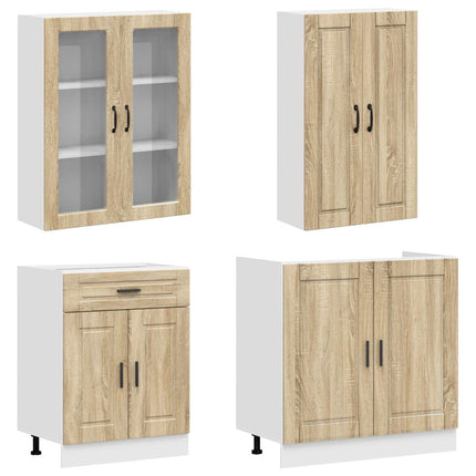 Köksenhet PORTO 8 pcs Sonoma-ek Konstruerat trä