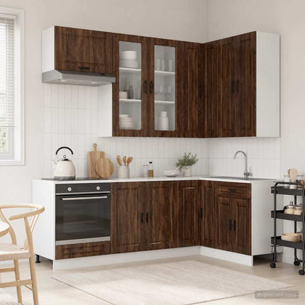 Köksenhet PORTO 8 pcs Brun ek Konstruerat trä