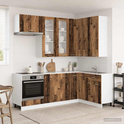 Köksenhet LYON 8 pcs Gammalt trä Konstruerat trä