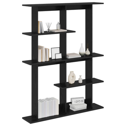 Vägg hylla Svart ek 102 x 20 x 130 cm Konstruerat trä