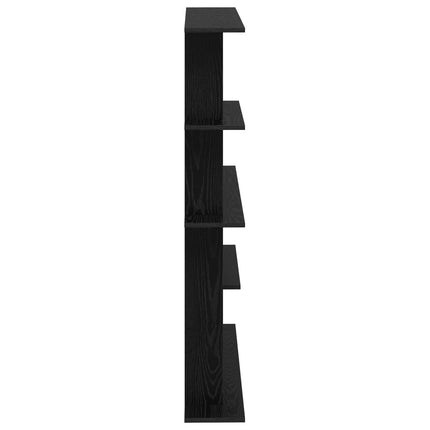 Vägg hylla Svart ek 102 x 20 x 130 cm Konstruerat trä