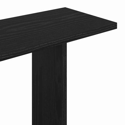 Vägg hylla Svart ek 100 x 20 x 126 cm Konstruerat trä