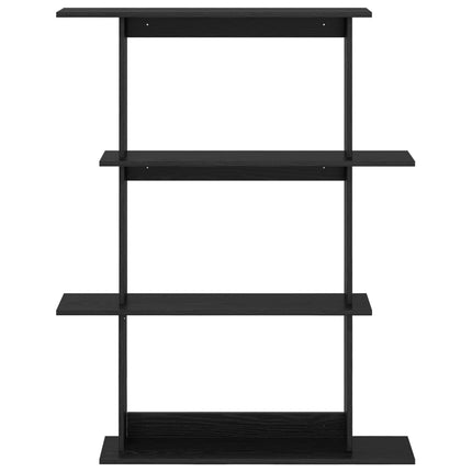 Vägg hylla Svart ek 100 x 20 x 126 cm Konstruerat trä