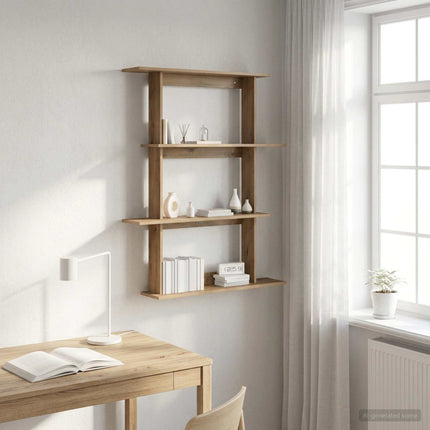 Vägg hylla Artisan-ek 100 x 20 x 126 cm Konstruerat trä