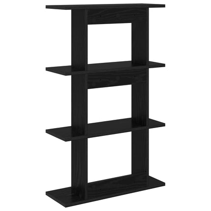 Vägg hylla Väggmonterat Svart ek 56 x 20 x 90 cm