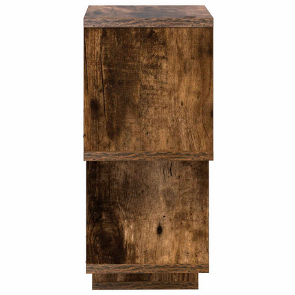 Flytande hylla Väggmonterat Rökt ek 87 x 20 x 55 cm