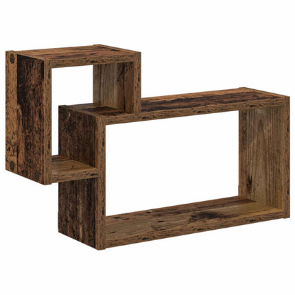 Vägg hylla Väggmonterat Gammalt trä 55 x 15 x 35 cm