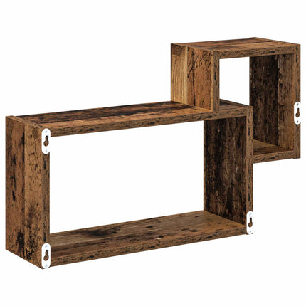 Vägg hylla Väggmonterat Gammalt trä 55 x 15 x 35 cm
