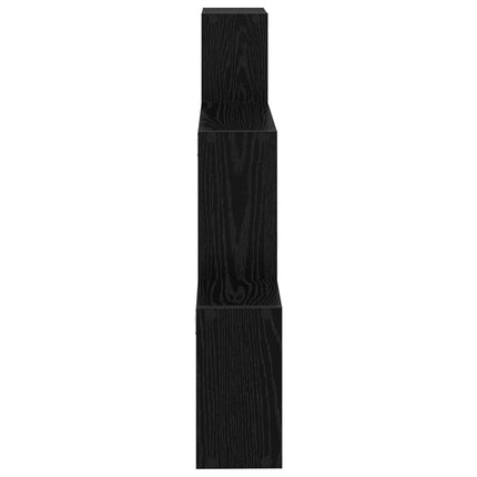 Vägg hylla Väggmonterat Svart ek 91,5 x 15 x 76 cm
