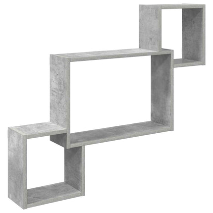 Vägg hylla Väggmonterat Betonggrå 91,5 x 15 x 76 cm