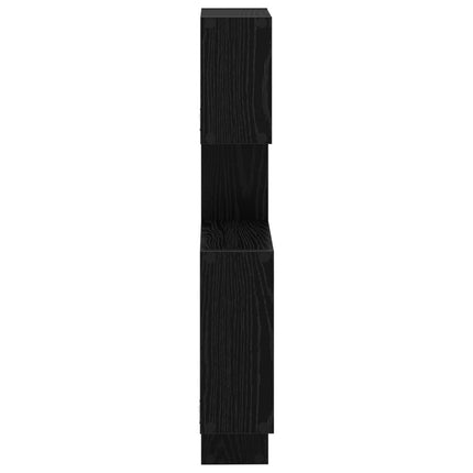 Väggkubhyllor Väggmonterat Svart ek 64 x 13,5 x 91,5 cm