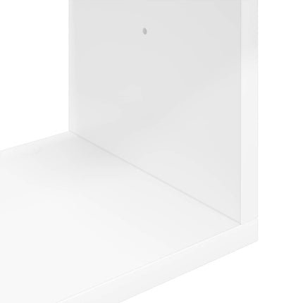 Vägg hylla Väggmonterat Vit 95 x 20 x 69,5 cm Konstruerat trä