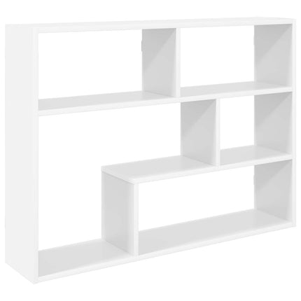 Vägg hylla Väggmonterat Vit 95 x 20 x 69,5 cm Konstruerat trä