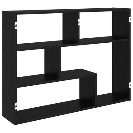 Vägg hylla Väggmonterat Svart 95 x 20 x 69,5 cm Konstruerat trä