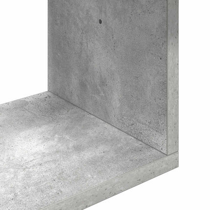 Vägg hylla Väggmonterat Betonggrå 95 x 20 x 69,5 cm