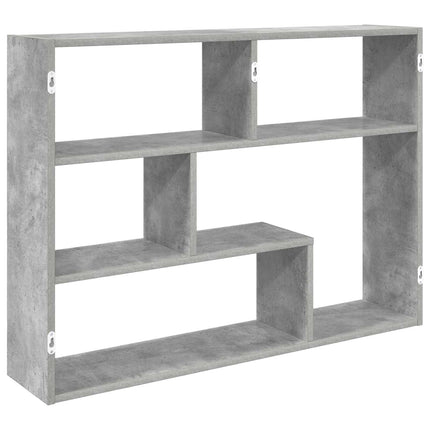 Vägg hylla Väggmonterat Betonggrå 95 x 20 x 69,5 cm