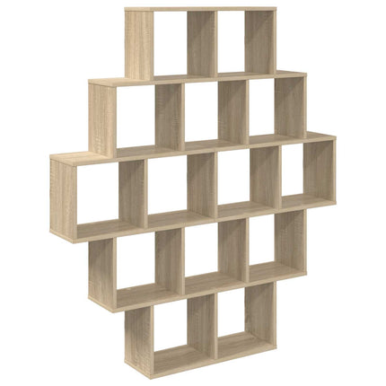 Vägg hylla Sonoma-ek 120 x 20 x 136 cm Konstruerat trä