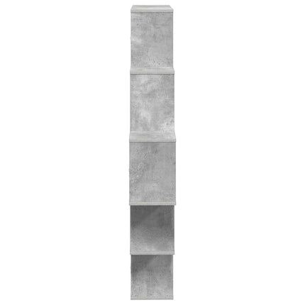 Vägg hylla Betonggrå 120 x 20 x 136 cm Konstruerat trä