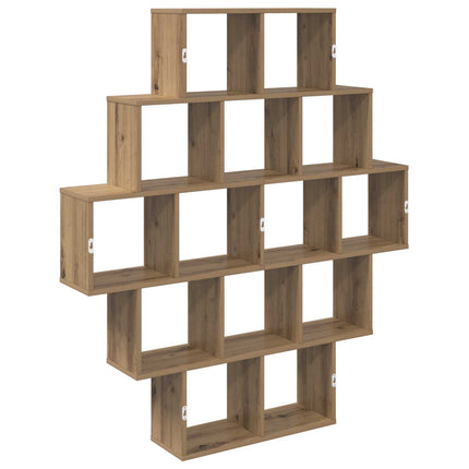 Vägg hylla Artisan-ek 120 x 20 x 136 cm Konstruerat trä