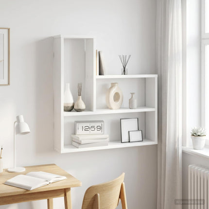 Vägg hylla Vit 60 x 11 x 60 cm Konstruerat trä
