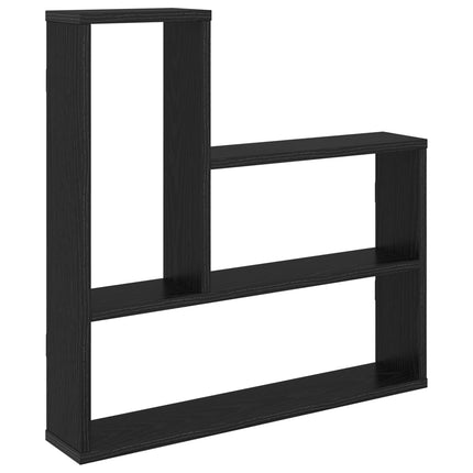 Vägg hylla Svart ek 60 x 11 x 60 cm Konstruerat trä