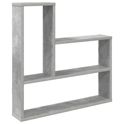 Vägg hylla Betonggrå 60 x 11 x 60 cm Konstruerat trä