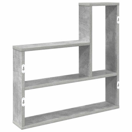 Vägg hylla Betonggrå 60 x 11 x 60 cm Konstruerat trä