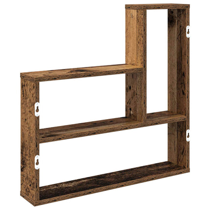 Vägg hylla Gammalt trä 60 x 11 x 60 cm Konstruerat trä