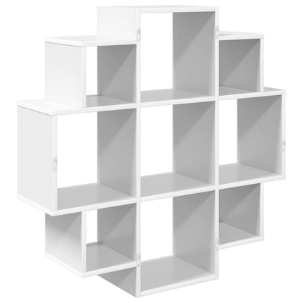 Vägg hylla Vit 90 x 25 x 90 cm Konstruerat trä