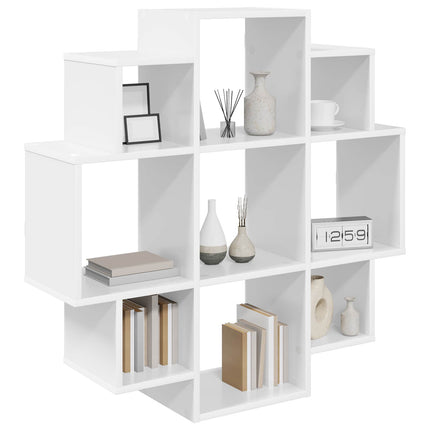 Vägg hylla Vit 90 x 25 x 90 cm Konstruerat trä