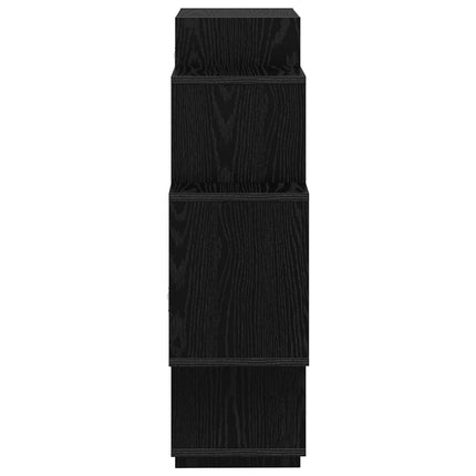 Vägg hylla Svart ek 90 x 25 x 90 cm Konstruerat trä