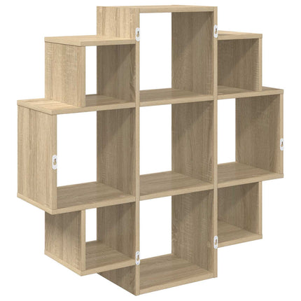 Vägg hylla Sonoma-ek 90 x 25 x 90 cm Konstruerat trä