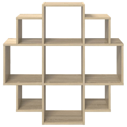 Vägg hylla Sonoma-ek 90 x 25 x 90 cm Konstruerat trä