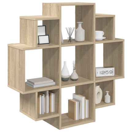 Vägg hylla Sonoma-ek 90 x 25 x 90 cm Konstruerat trä