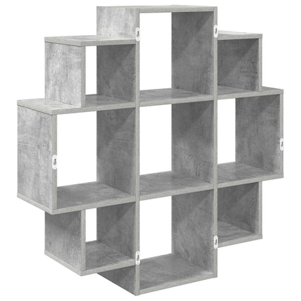 Vägg hylla Betonggrå 90 x 25 x 90 cm Konstruerat trä