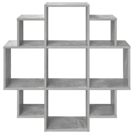 Vägg hylla Betonggrå 90 x 25 x 90 cm Konstruerat trä