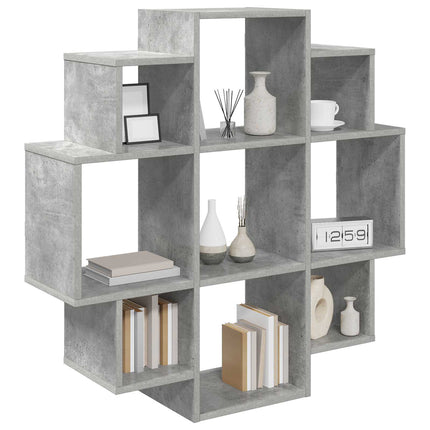 Vägg hylla Betonggrå 90 x 25 x 90 cm Konstruerat trä